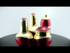 50g 50ml 120ml Emballage cosmétique de luxe Verre rouge Lotion acrylique Essence Crème pour le visage Jar
